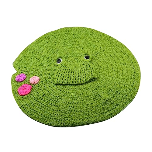 Hemobllo Satz gehäkeltes Kostüm clothes klamotten knit costume outfit photo shoot babyklamotten Babybesteckset Requisiten für Babyfotos Strickkostüm für Babys Green von Hemobllo