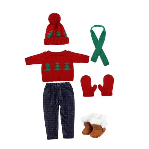 Hemobllo Teiliges Puppen Weihnachtskleidungsset mit Pullover Schal und Mütze Modisches Winteroutfit für Puppen Festliches Puppenzubehör für Weihnachtsfeier Hemobllo Teiliges Puppen Weihnachtskleidungsset mit Pullover Schal und Mütze Modisches Winteroutfit für Puppen Festliches Puppenzubehör für Weihnachtsfeier von Hemobllo