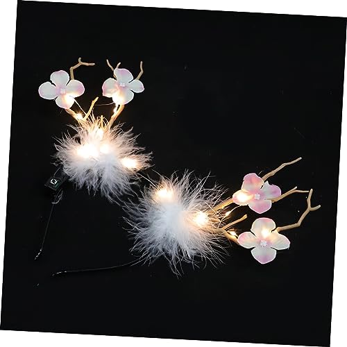 Hemobllo Weihnachtliches Haarreif mit Warmweißem LED Licht Geweih Design und Federn Stilvolles Haarschmuck Accessoire für Festliche Partys Fotoshootings und Weihnachtsfeiern Hemobllo Weihnachtliches Haarreif mit Warmweißem LED Licht Geweih Design und Federn Stilvolles Haarschmuck Accessoire für Festliche Partys Fotoshootings und Weihnachtsfeiern von Hemobllo