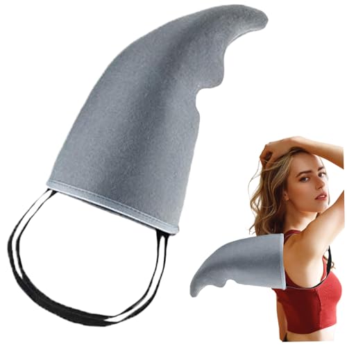 Haifischfloss lustige süße graue Haifischflosse mit elastischen Trägern, die leicht zu tragen, Haifischflossenkostüm für Party, Strand, Sammeln, Cosplay -Haifisch -Accessoires, Haifischzubehör, Haifi von Hemore