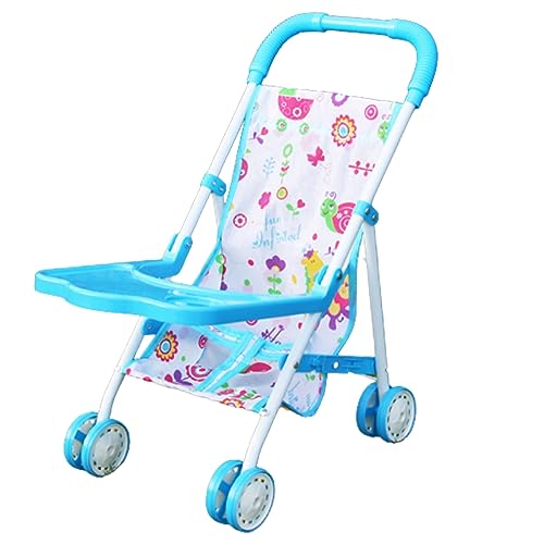 Hemore Babypuppenwagen, Faltbarer Puppenwagen, Kinderspielzeug Kinderwagen, Babypuppenwagen, Cartoon -Muster Baby -Kinderwagen für Babypuppen (Stil 2) von Hemore