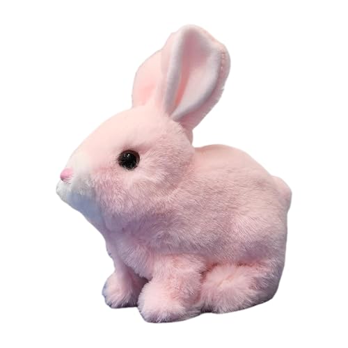 Hemousy 2025Bunby - My Realistic Bunny Toy, Realistic Bunny Plush, Electric Realistic Bunny Toy, Jumping, Wiggling Ears, Plush Interactive Toy Figures for Kids Adults von Hemousy