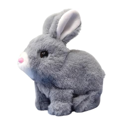 Hemousy 2025Bunby - My Realistic Bunny Toy, Realistic Bunny Plush, Electric Realistic Bunny Toy, Jumping, Wiggling Ears, Plush Interactive Toy Figures for Kids Adults von Hemousy