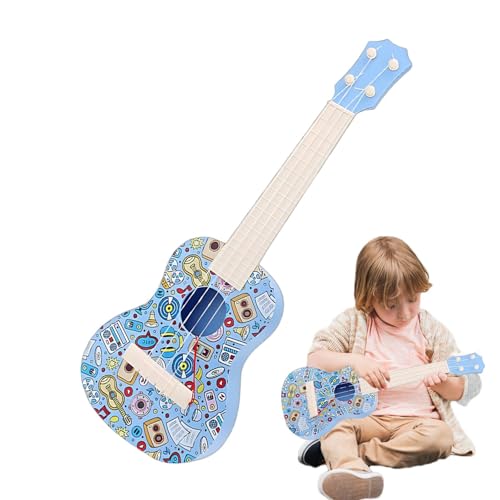 Kindergitarre 4 Saiten Ukulele 21 Zoll Spielzeuggitarre für Kinder Anfänger, Ukulele Kleinkind Gitarre Musikinstrumente Lernen Lernspielzeug für Jungen Mädchen von Hemousy