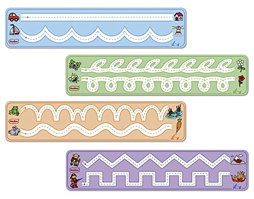 HenBea 936 Schreiblernspiel Grafik-Bahnen Lernspiel, 4-teilig von Henbea