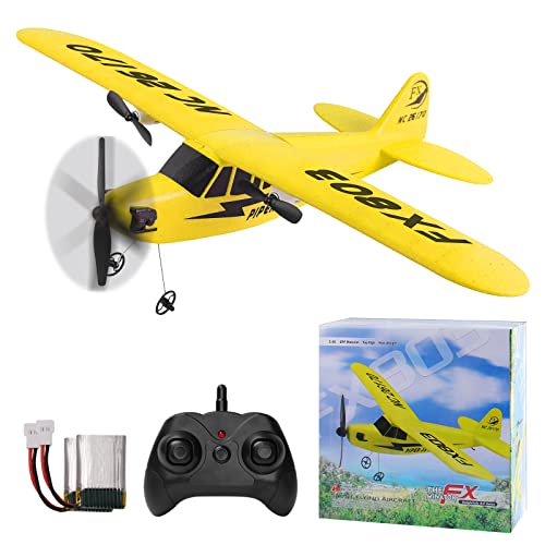 Henakmsl 2 CH Ferngesteuertes Flugzeug 2,4 GHz RC, rtf für Anfänger, Kinder und Erwachsene, Spielzeug mit USB-Aufladung von Henakmsl