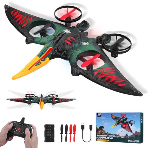 Henakmsl RC Flugzeug 2.4GHz Ferngesteuertes Flugzeug L0713 Quadcopter Schwebendes Kampfflugzeug RC Flugzeug RTF für Anfänger/Kinder/Erwachsene, USB-Ladung, Grün von Henakmsl