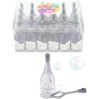 Großpack "Kleine silberne Sektflasche" Seifenblasen, 24 Stk, 9cm von Henbrandt Ltd