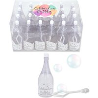 Großpack "Kleine weiße Sektflasche" Seifenblasen, 24 Stk, 9cm von Henbrandt Ltd