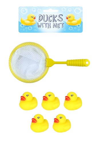 5 Mini Gummienten mit Netz - 5 Mini Rubber Ducks with Net von Henbrandt