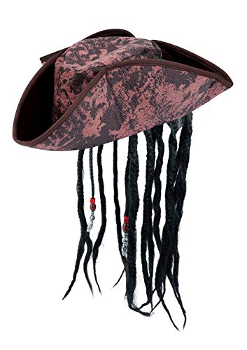 HAT PIRATE BROWN W/HAIR CHILD DELUXE von Henbrandt