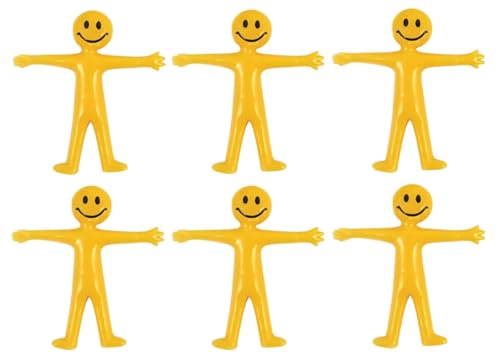 HENBRANDT 20 x Stretchy Smile Men Yellow Stretch Stretchies Kids Party Favor Loot Bag Filler Lucky Dip for Boys and Girls von Henbrandt