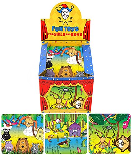 Henbrandt 3 X Dschungeltiere - 25 Stück Mini Puzzle - Jungen Mädchen Unisex Mitgebseltüte Füller (eine Ausstatung) von Henbrandt