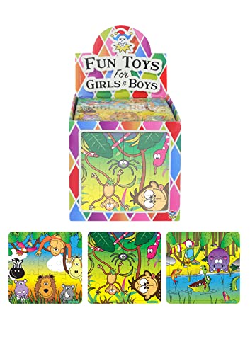 Henbrandt Dschungeltiere - 25 Stück Mini Puzzle - Jungen Mädchen Unisex Mitgebseltüte Füller (eine Ausstatung) von Henbrandt