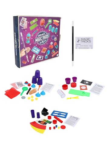 Henbrandt Single Kinder Jumbo Magic Set mit 75 Tricks und Anleitung Booklet Easy Magician's Kit für Kinder Magic Card Tricks Geburtstagsgeschenke für Jungen und Mädchen von Henbrandt