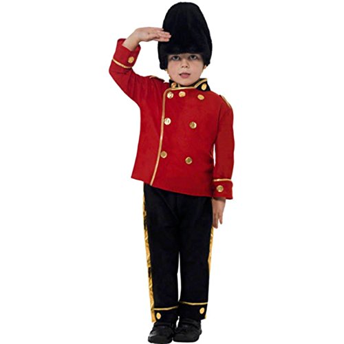 Jungen Pelzmütze Wächter Maskenkostüm königsblau Soldaten Uniform London Kinder Outfit - 7-9 years von Henbrandt