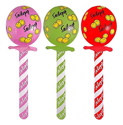 aufblasbar Lollipop 72cm Kinder Spaß Party Neuheit Zubehör Farben NEU von Henbrandt