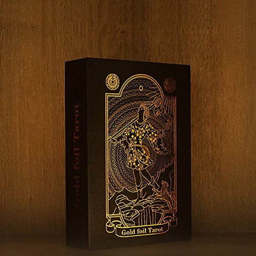 Goldfolien-Tarot-Deck, Dieses Deck ist für Anfänger, Enthusiasten und fortgeschrittene Tarot-Leser geeignet (Collector's Edition) Gold foil Tarot Deck,Red Cloth,13.6cm*8.5cm von HengLongKeJi