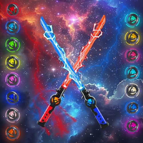 2 Stück RGB Lichtschwert, 15 Farben Laserschwert mit Sound, Schwert Kinder & Erwachsene, 2-in-1 LED Laserschwert für Cosplay, Halloween, Weihnachten USB wiederaufladbares Laserschwert für Kinder 2 Stück RGB Lichtschwert, 15 Farben Laserschwert mit Sound, Schwert Kinder & Erwachsene, 2-in-1 LED Laserschwert für Cosplay, Halloween, Weihnachten USB wiederaufladbares Laserschwert für Kinder von Hengrongshen