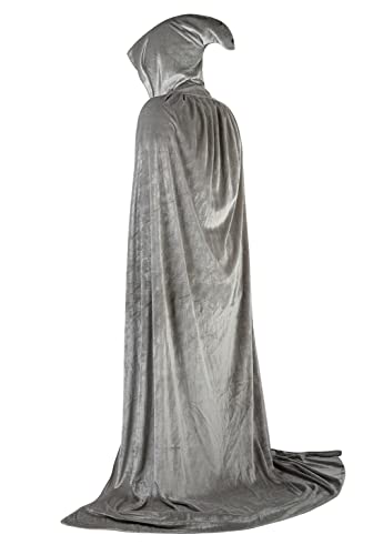 Hengzhifeng Umhang Unisex Kostüm Karneval Halloween Mittelalter Cape mit Kapuze (XX-Large, Silber) von Hengzhifeng