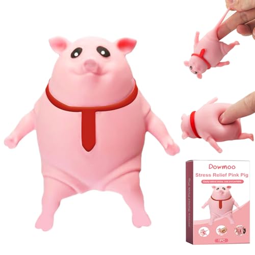 Anti Stress Schwein, Anti Aggressions Schwein, Squishy Squeeze Spielzeug, Stressspielzeug Schwein, Piggy Squeeze Toy, Anti Stress Spielzeug für Erwachsene und Kinder von Henjunu