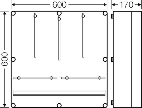 Hensel 2000086 2000086 Zählerschrank Inhalt 1St. von Hensel