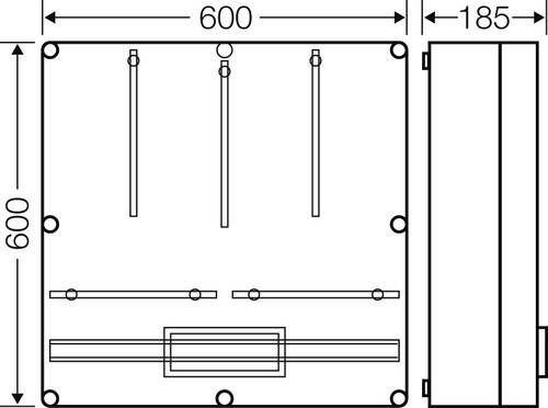 Hensel 2000092 2000092 Zählerschrank Inhalt 1St. von Hensel