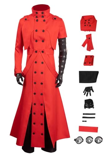 Heodols Trigun Vash the Stampede Kostüm Erwachsene Vash Cosplay Trenchcoat Jacke Hemd Hose Stampede Outfit Anzüge für Herren von Heodols