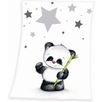 Babybest® 1440201014 - Panda Microfaserflausch-Decke, 75 x 100 cm, 100% Polyester von Herding