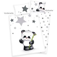 Babybest® 2485201063 - Panda Bettwäsche, 40x60 cm + 100x135 cm, 100% Baumwolle von Herding