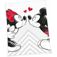 Disneys Mickey & Minnie 7478480036 - Microfaserflauschdecke, 150x200 cm, 100% Polyester von Herding