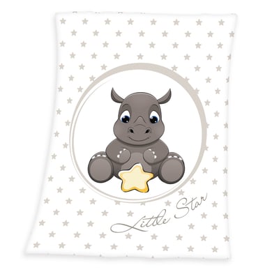 babybest® Microfaser-Flauschdecke Nashorn 75 x 100 cm von babybest®