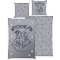 Harry Potter 4474456050 - Bettwäsche grau - Aktion, 80x80 cm + 135x200 cm, 100% Baumwolle von Herding