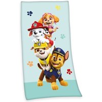 Paw Patrol 6132432516 - Velourstuch , 75x150 cm, 100% Baumwolle von Herding