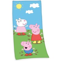 Peppa Pig 6186401516 - Velourstuch, 75x150 cm, 100% Baumwolle von Herding