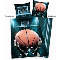 Young Collection 4459233050 - Basketball Bettwäsche, 80x80 cm + 135x200 cm, 100% Baumwolle von Herding