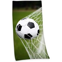 Young Collection 6159238516 - Fußball Velourstuch, 75x150 cm, 100% Baumwolle von Herding