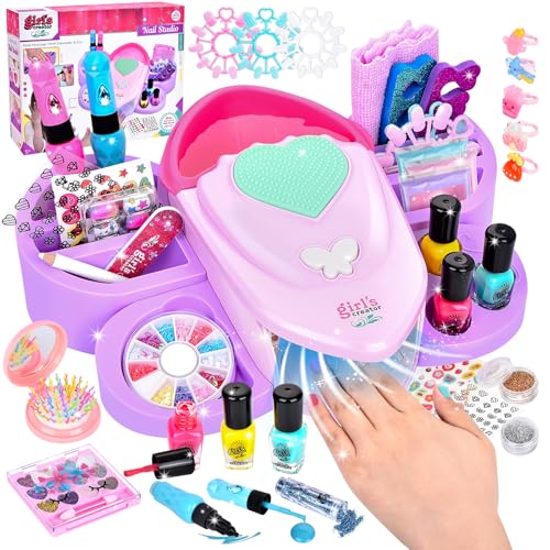Herefun Nagelstudio Kinder Mädchen, Geschenke Set für Mädchen, Nageldesign Kinder Geschenke, Schminke Maschine Nagelstudio Nagelkunst für 6, 7, 8, 9, 10, 11, 12 Jahre Herefun Nagelstudio Kinder Mädchen, Geschenke Set für Mädchen, Nageldesign Kinder Geschenke, Schminke Maschine Nagelstudio Nagelkunst für 6, 7, 8, 9, 10, 11, 12 Jahre von Herefun