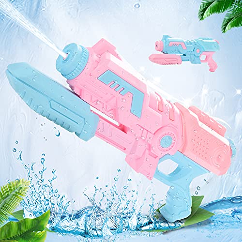 Herefun Spielzeug Spritzpistolen, Wasserpistole Spielzeug für Kinder Wasser Blaster Wasserpistolen Groß, Wasserpistolen Spielzeug Spritzpistolen für Kinder 1L Kapazität &8 Meter Reichweite für Outdoor von Herefun