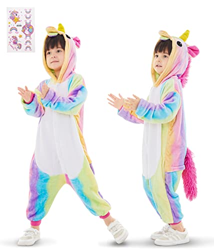 Herenear Dinosaurier Kostüm Kinder, Baby Dinosaurie Süß Strampler, Baby Weich Flanell Overall Kapuze Spielanzug, Kinder Tier Pyjamas, Onesies Karneval Cosplay Kostüm für Kleinkind, Jungen Mädchen von Herenear