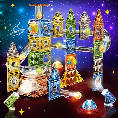 Herenear Magnetische Bausteine, 142 Stück 3D Magnet Konstruktion Bauen Blöcke Set, Magnet Baustein Pädagogische, STEM Lernspielzeug Bausteine Geschenk Mädchen Jungen ab 3 4 5 6 7 8 9 Jahre (142 Pcs) von Herenear