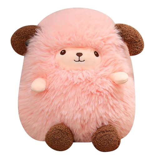 Herfair Alpaka Kuscheltier, Lamm Stofftier Plüschtier Weiches Plushies Niedlich Alpaka Kissen Geschenk für Kinder Mädchen Jungen (Rosa,50cm) von Herfair