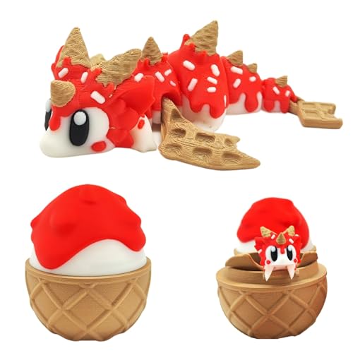 Herfair Drachenei mit Drache 3D Gedruckter Drache Im Ei Kawaii Eiswaffeln Drachen Spielzeug mit Flexiblen Gelenken Kreativität Geschenke für Kinder Herfair Drachenei mit Drache 3D Gedruckter Drache Im Ei Kawaii Eiswaffeln Drachen Spielzeug mit Flexiblen Gelenken Kreativität Geschenke für Kinder von Herfair