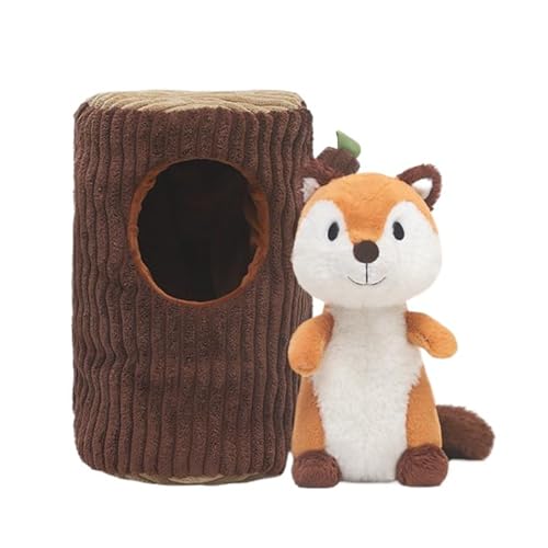 Herfair Eichhörnchen Kuscheltier Süße Plushie 2 in 1 Plüschtier Kawaii Deko Spielzeug Wurfkissen Lustige Stofftier Geschenke für Kinder von Herfair