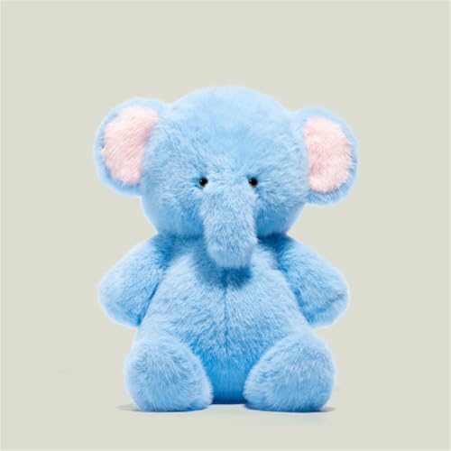 Herfair Elefant Kuscheltier Groß Blau Elefanten Plüschtier zum Kuscheln & Spielen Kawaii Deko Plushie Plüschpuppe Stofftier Geschenk für Mädchen und Jungen (20 cm) von Herfair