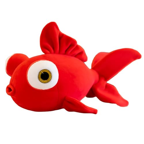 Herfair Goldfisch Plüschtier Kuscheltiere Goldfisch Stofftier Kopfkissen Puppe Wurfkissen Kuscheltier Geschenk (Rot,100cm) von Herfair