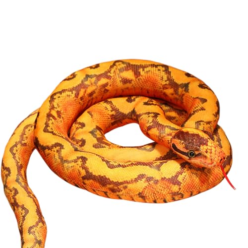 Herfair Große Plüschschlange Stofftier Realistische Schlange Plüschtier Kuschelschlange Riesige Schlange Kuscheltier Stoffschlange Halloween Spielzeug für Kinder Erwachsene (Feuerschwanzpython, 300cm) Herfair Große Plüschschlange Stofftier Realistische Schlange Plüschtier Kuschelschlange Riesige Schlange Kuscheltier Stoffschlange Halloween Spielzeug für Kinder Erwachsene (Feuerschwanzpython, 300cm) von Herfair