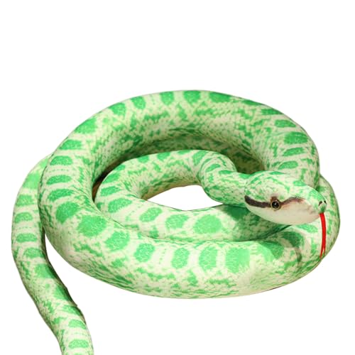 Herfair Große Plüschschlange Stofftier Realistische Schlange Plüschtier Kuschelschlange Riesige Schlange Kuscheltier Stoffschlange Halloween Spielzeug für Kinder Erwachsene (Onyx Grün Python,110cm) Herfair Große Plüschschlange Stofftier Realistische Schlange Plüschtier Kuschelschlange Riesige Schlange Kuscheltier Stoffschlange Halloween Spielzeug für Kinder Erwachsene (Onyx Grün Python,110cm) von Herfair
