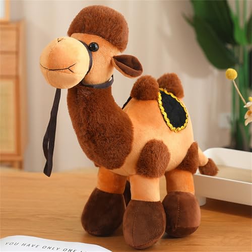 Herfair Kamel Kuscheltier Plüschtiere Süße Plushie Plüsch Kamel Spielzeug Kinderzimmer Deko Stofftier Geschenke (30 cm,A) von Herfair