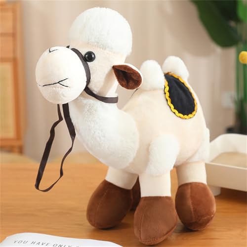 Herfair Kamel Kuscheltier Plüschtiere Süße Plushie Plüsch Kamel Spielzeug Kinderzimmer Deko Stofftier Geschenke (30 cm,B) von Herfair